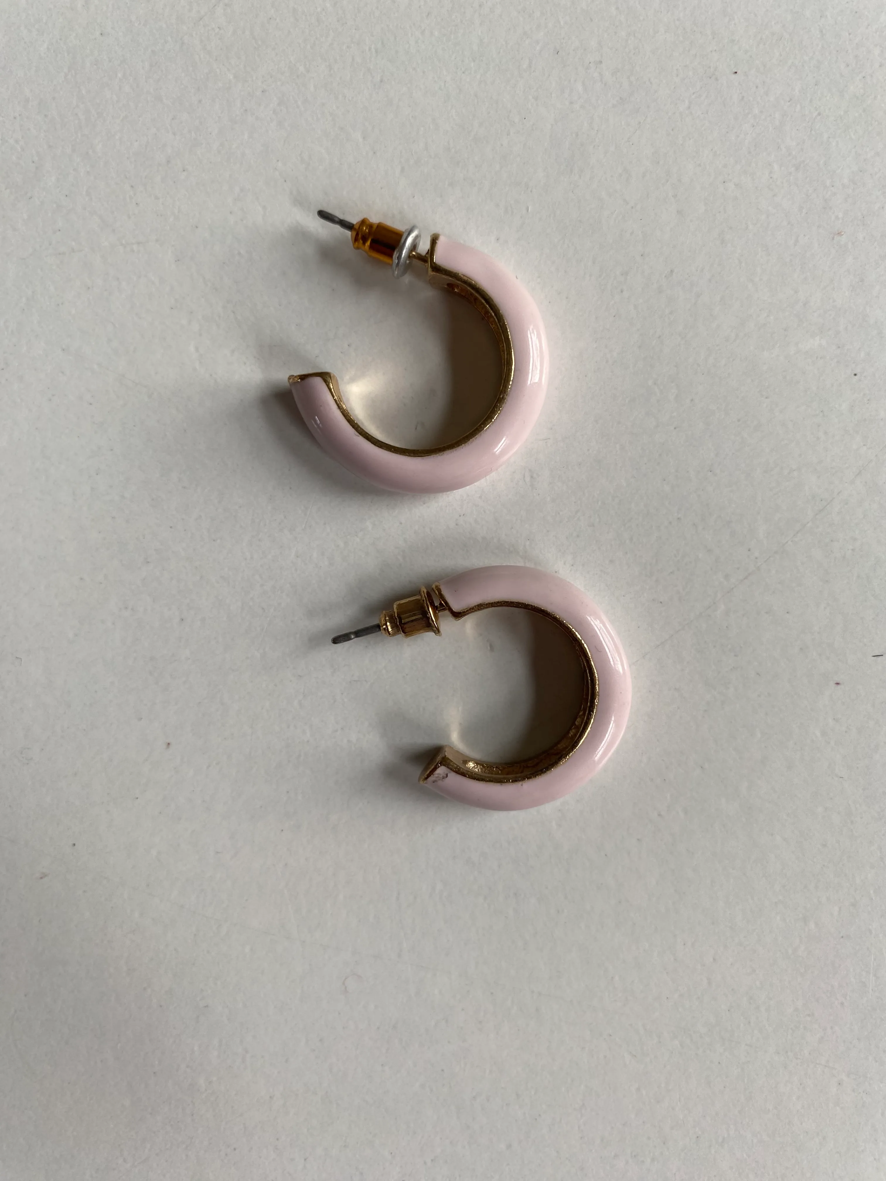 No Name Hoop Earrings Rose