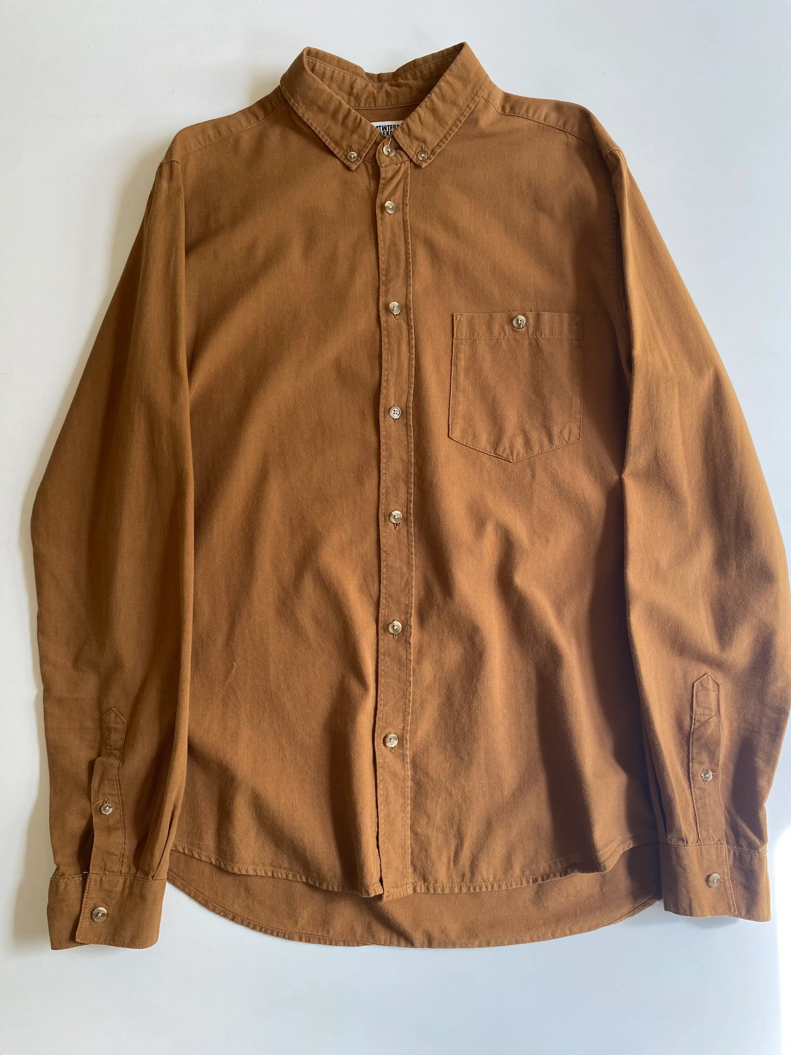 Weekday Button-Up Shirt Brown Size M 