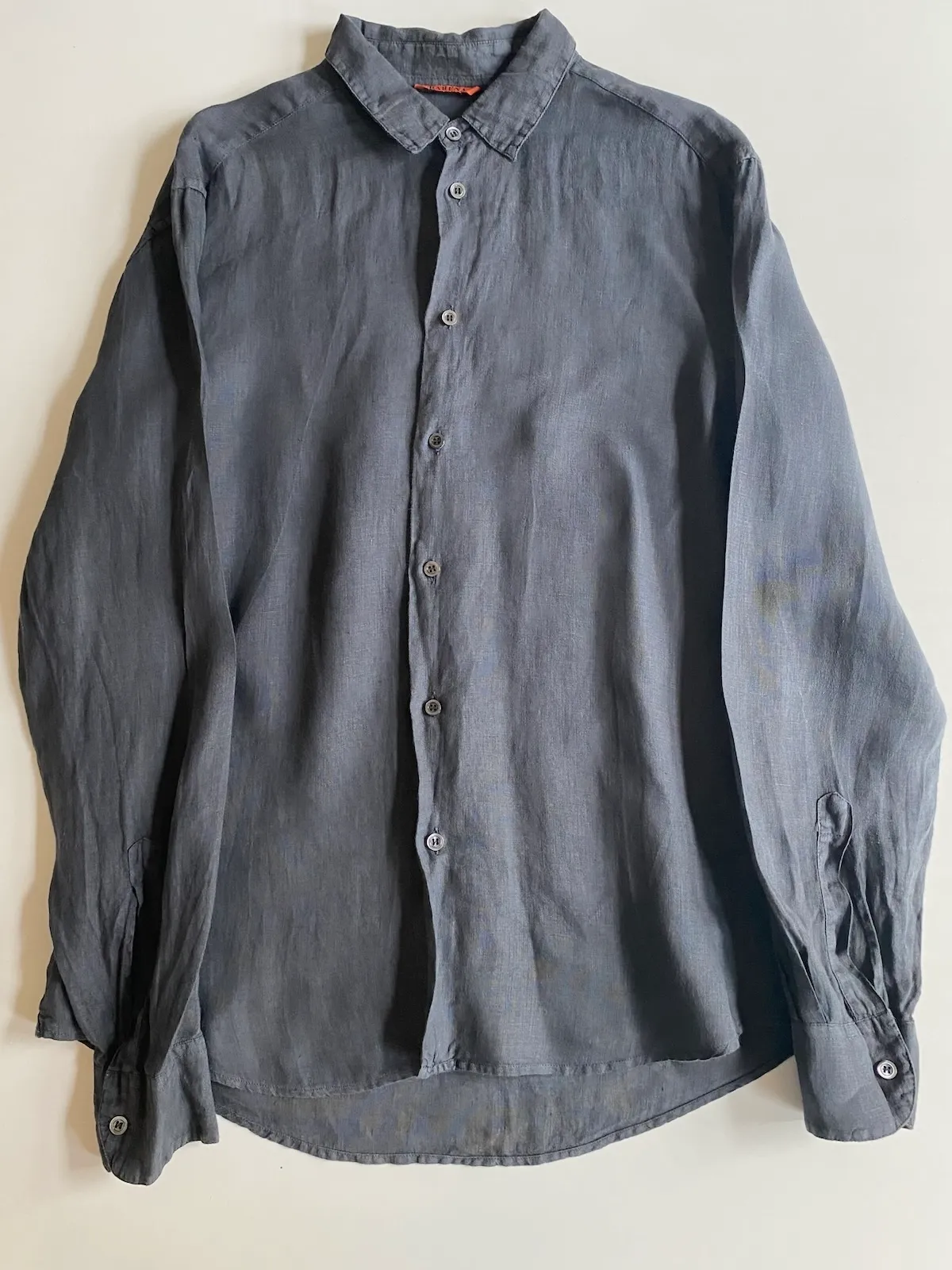 Barena Linen Shirt Navy — IT 48