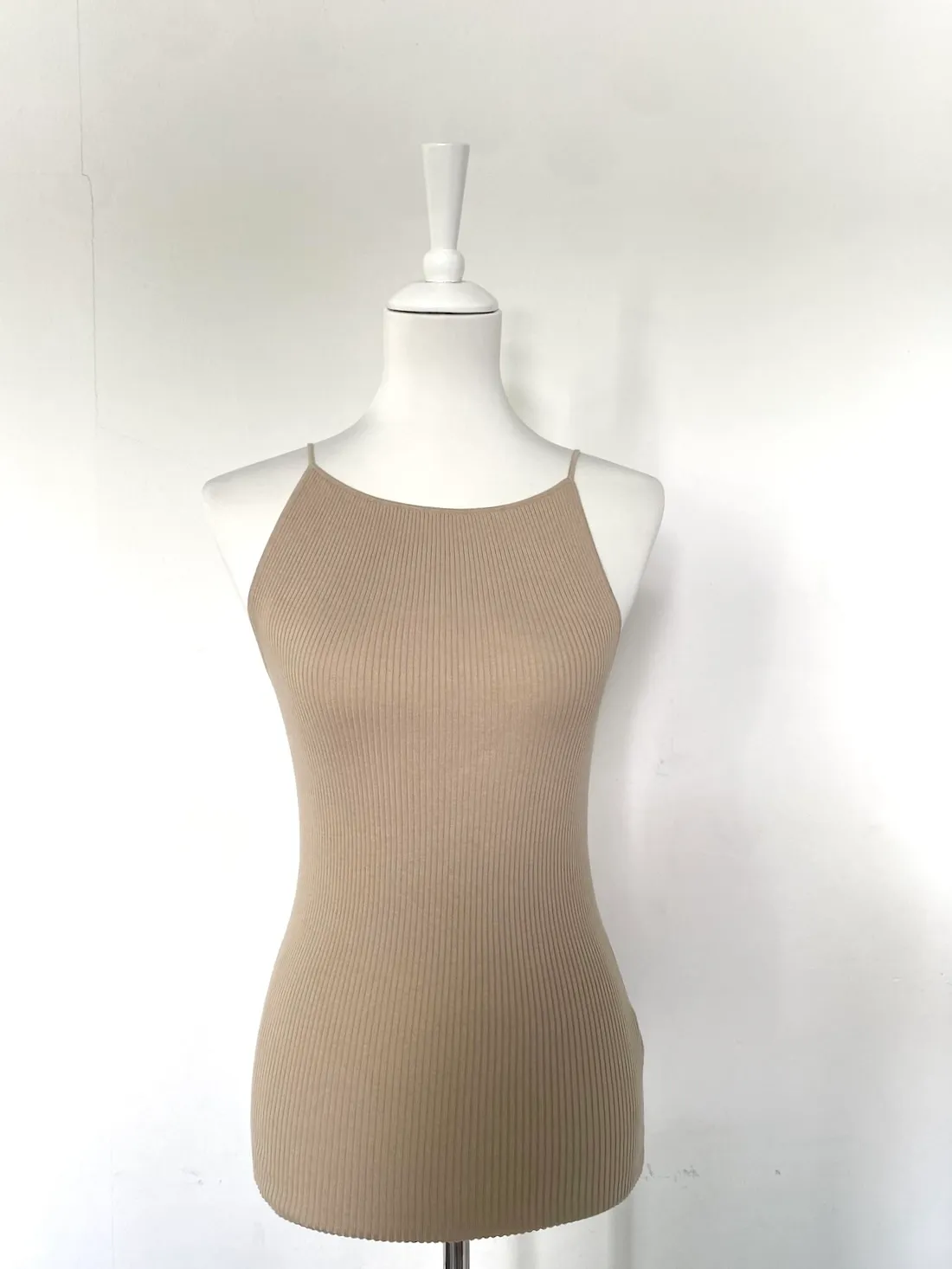 Arket Ribbed Knit Cami Top Sand – Size S