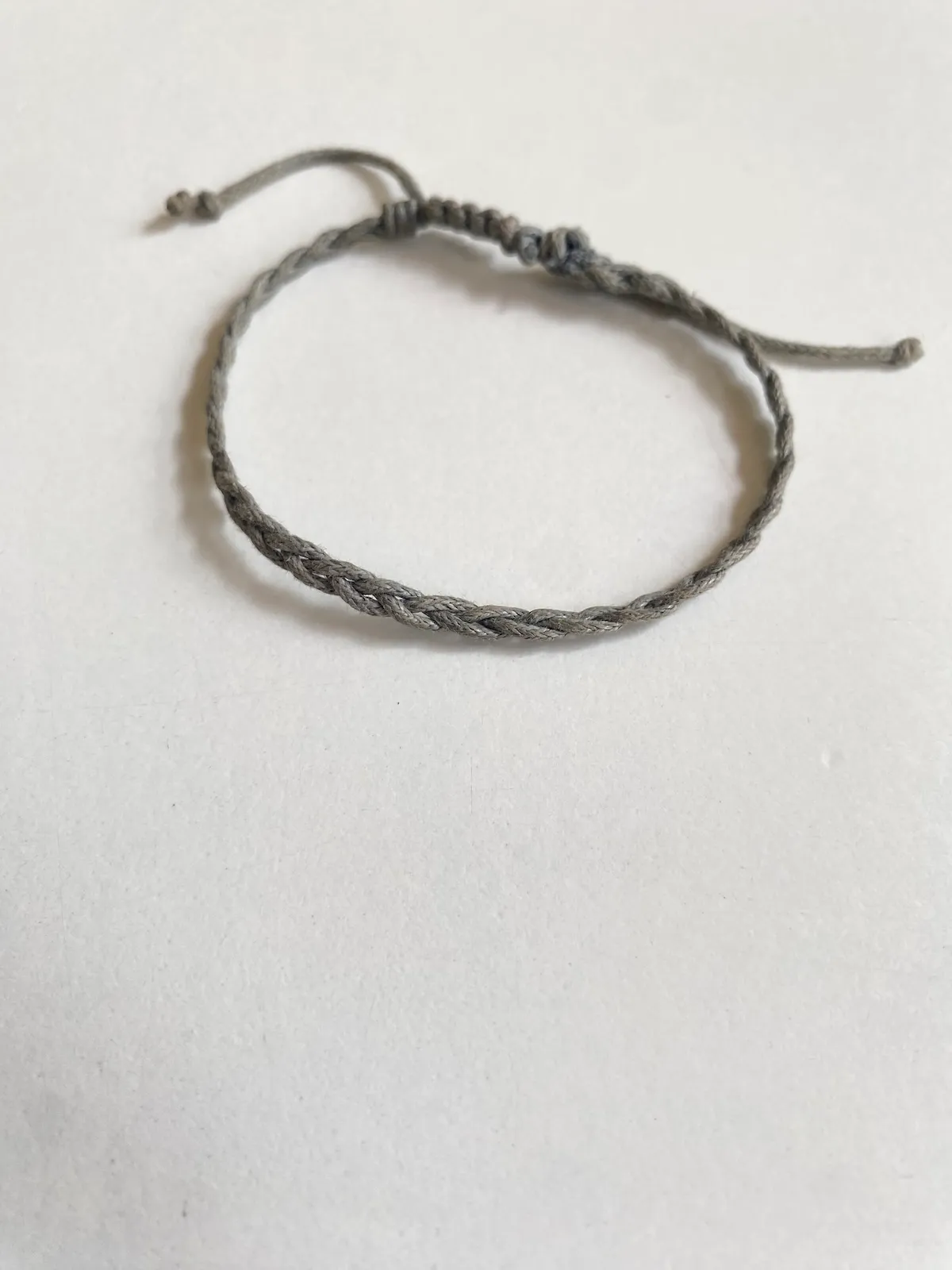 No Name Braided Cord Bracelet Grey
