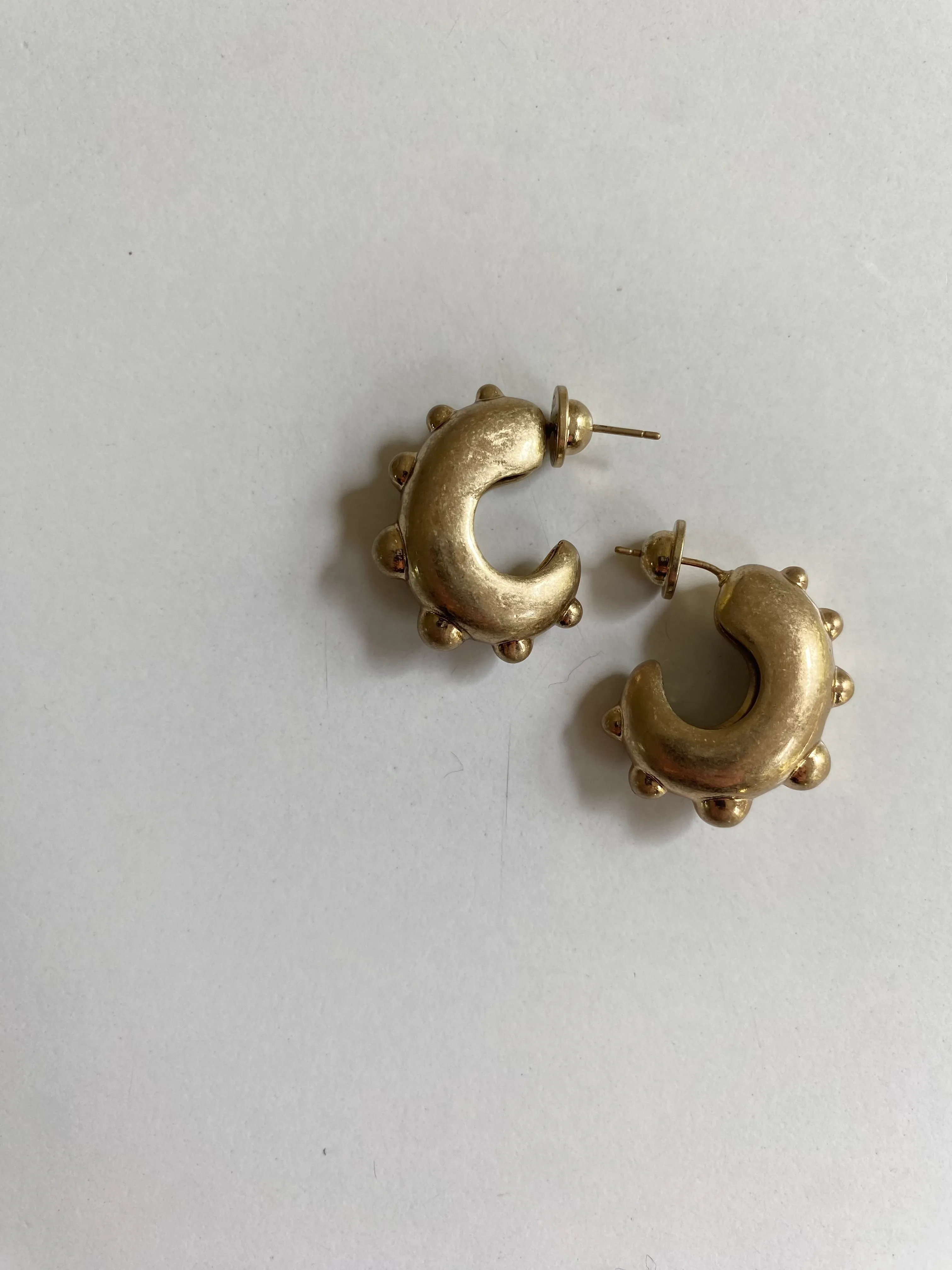 Massimo Dutti Studded Earrings Gold