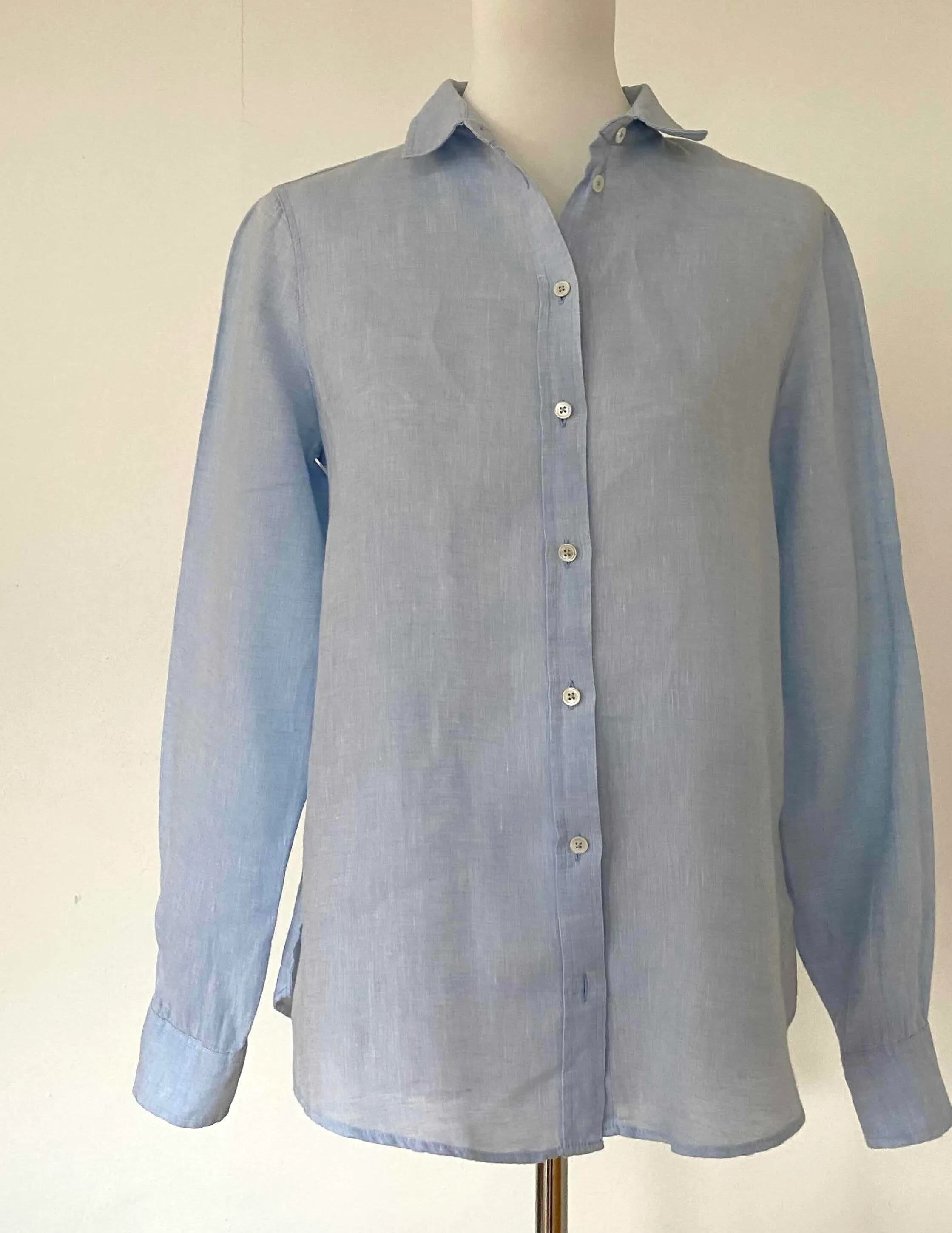 Massimo Dutti Linen Shirt Blue EUR 38