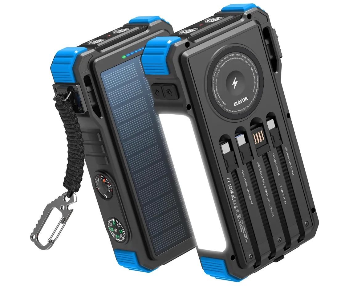 Solar Power Bank Wireless Charger