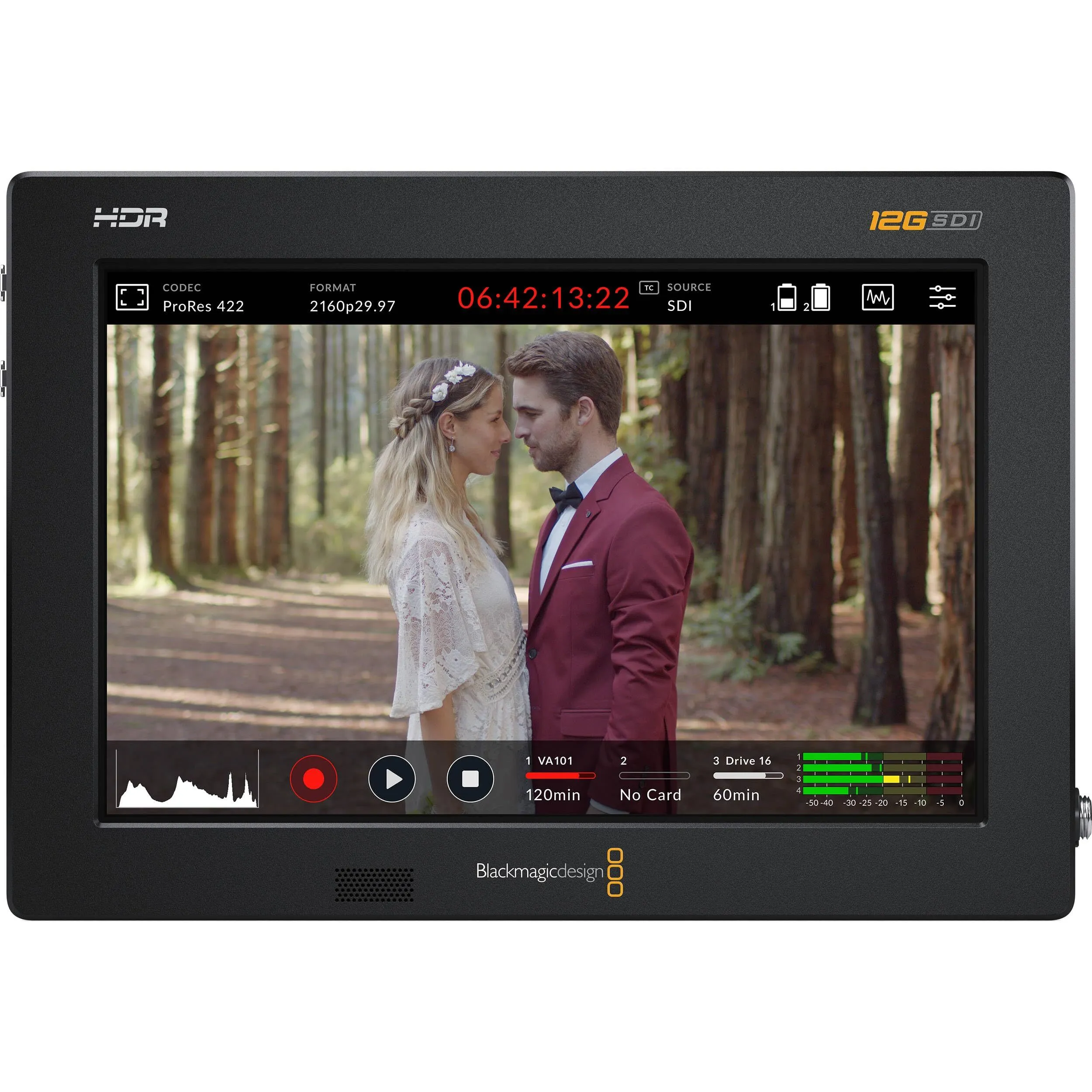 Blackmagic Design Video Assist 7" 12G-SDI HDMI HDR monitor de gravação