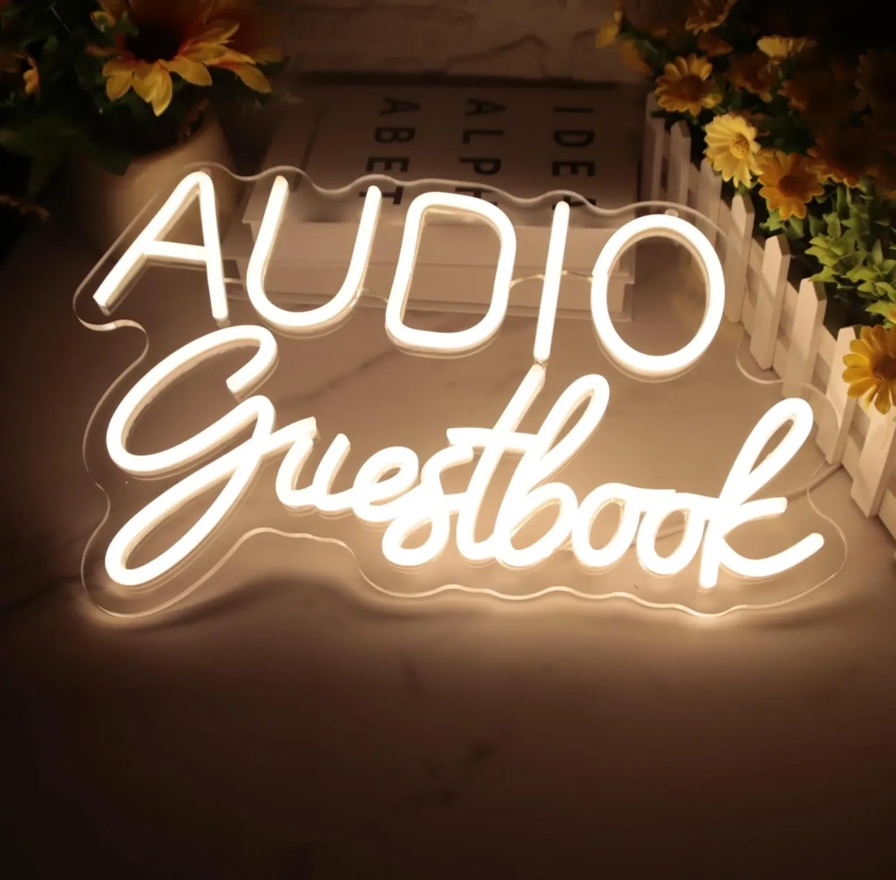 Audio Guesbook Neon LED Sign