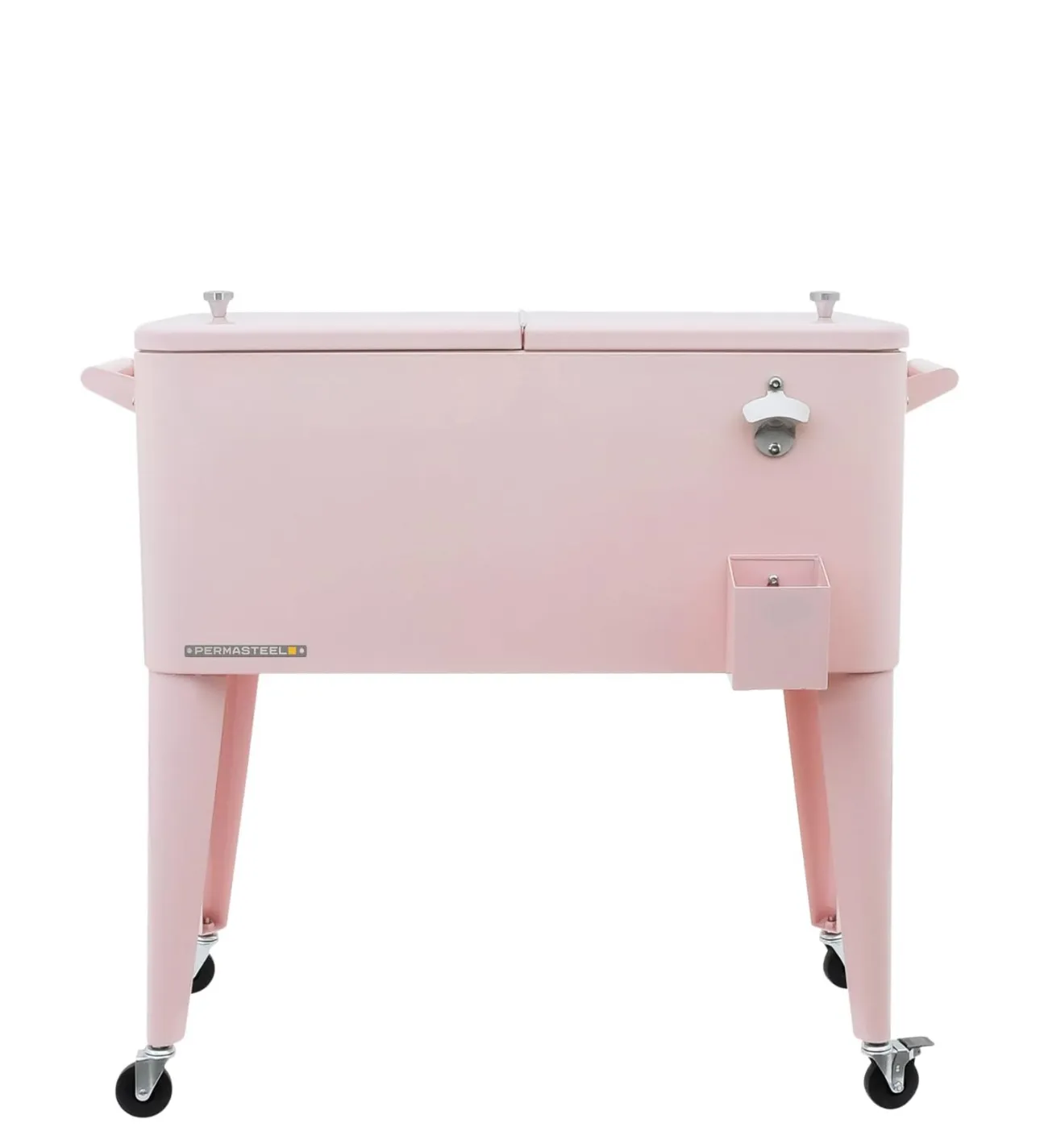 Pink Retro Style Steel Cooler