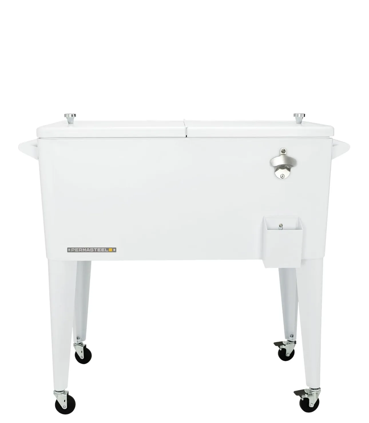 White Retro Style Steel Cooler