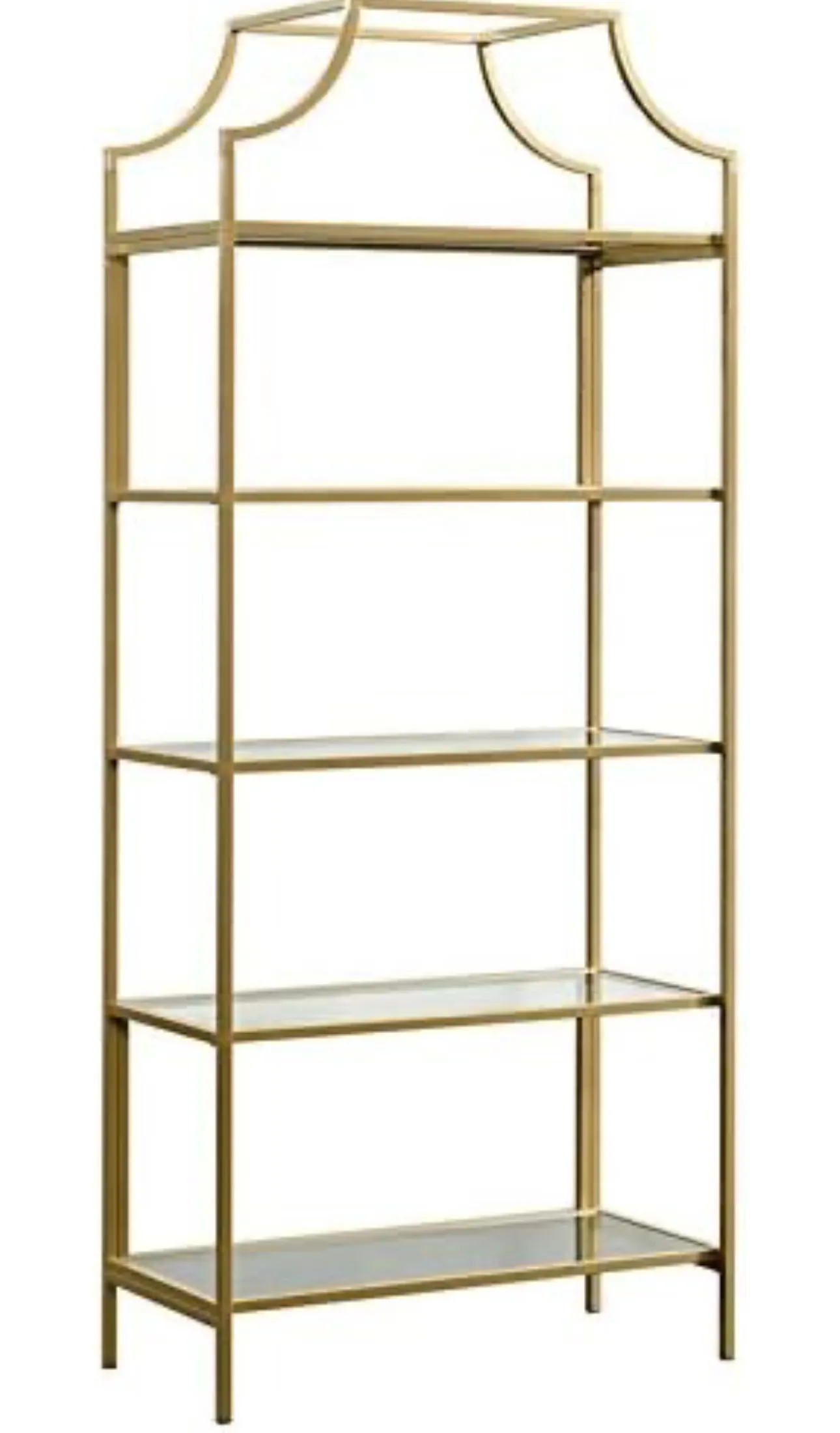 Gold 5-Tiered Backbar Shelf
