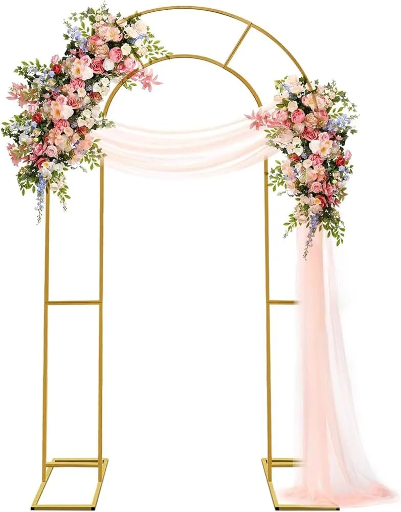 Gold Double Arch Backdrop Stand