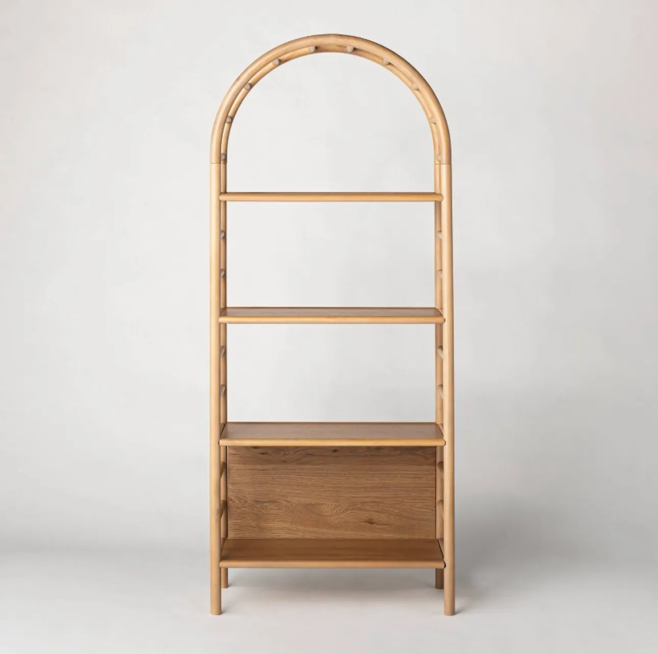 Arched Wood 4-Tier Standing Shelf