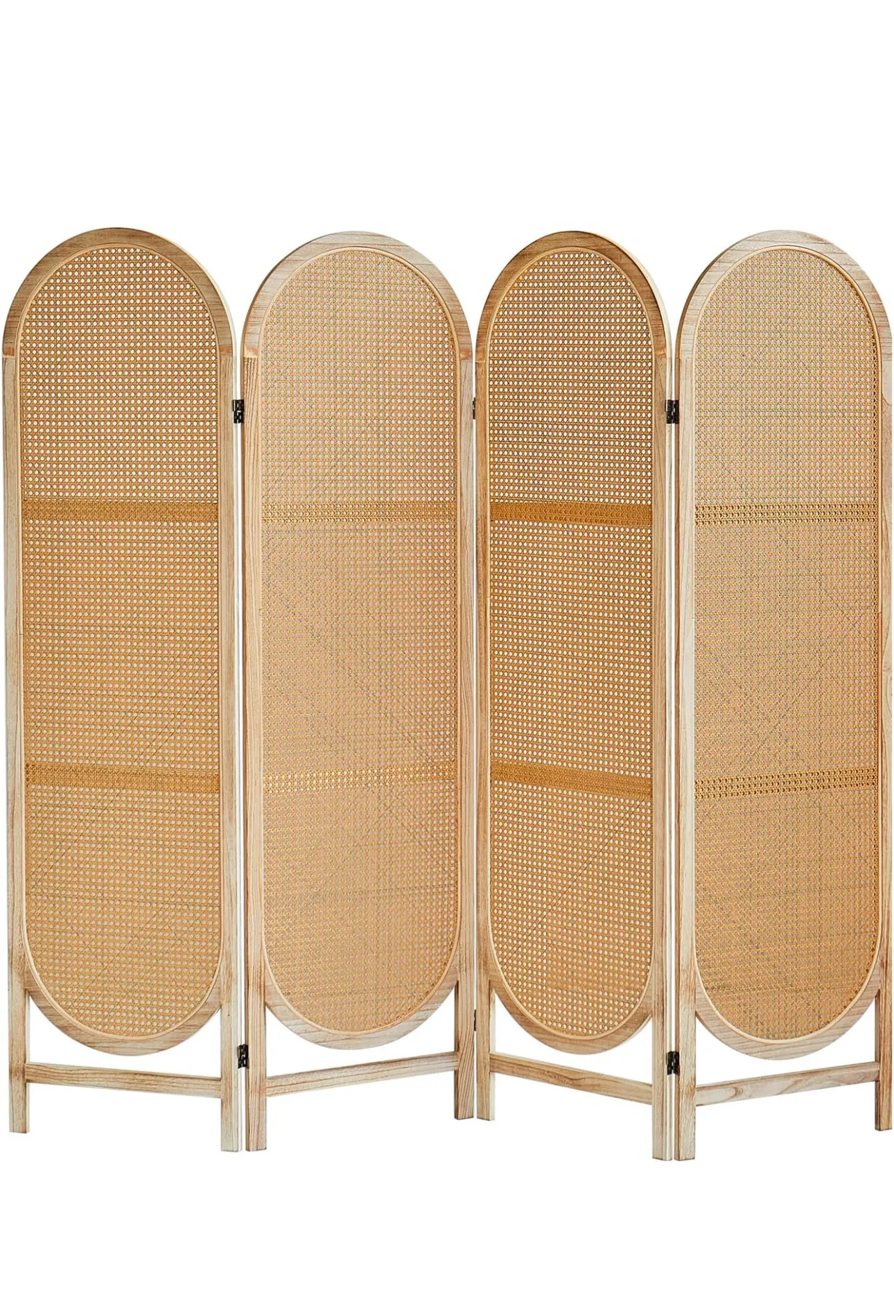 Arched Rattan Room Divider