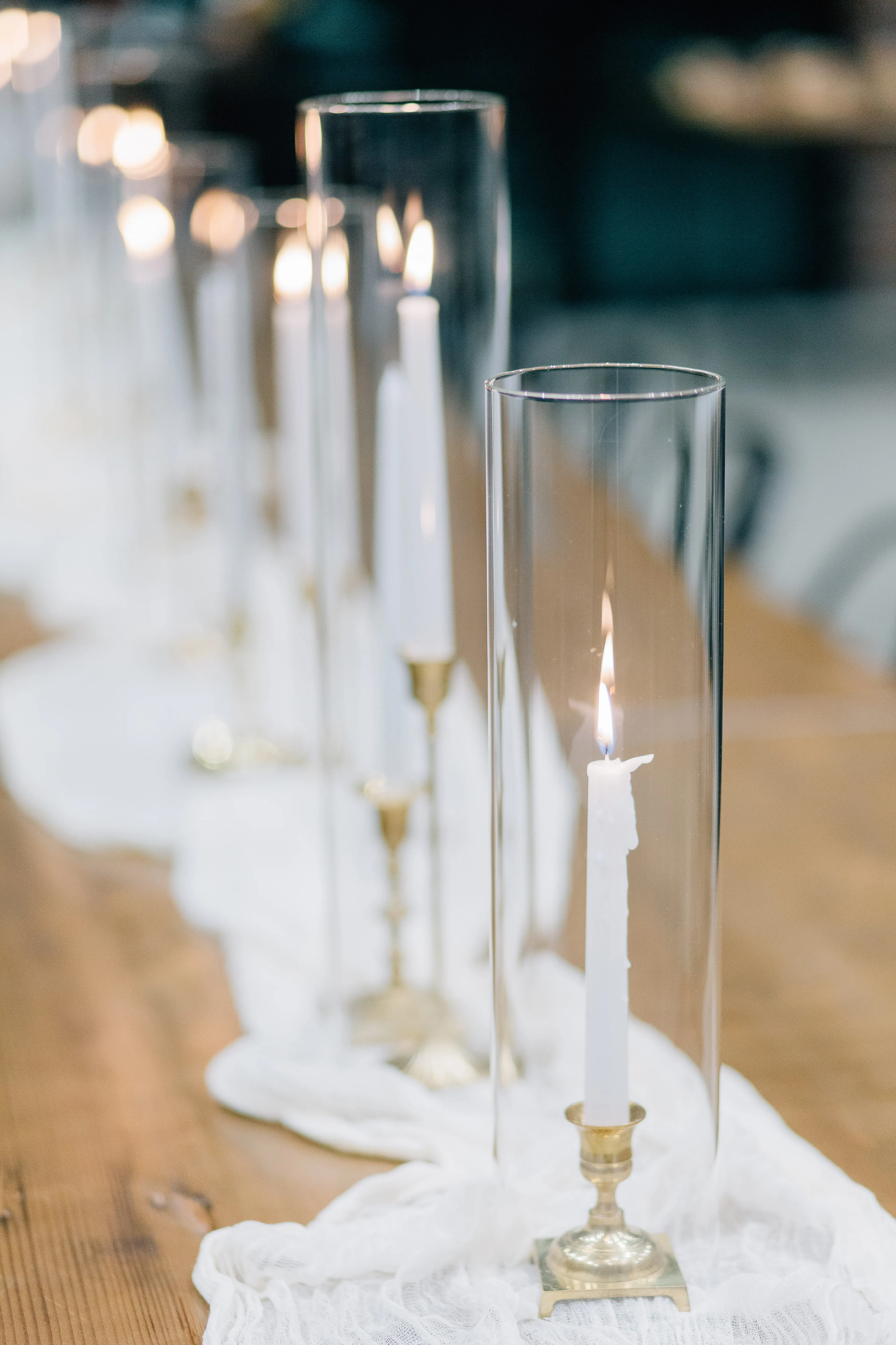 Candles, Candlestick Holders,  Glass Hurricanes and Votives 