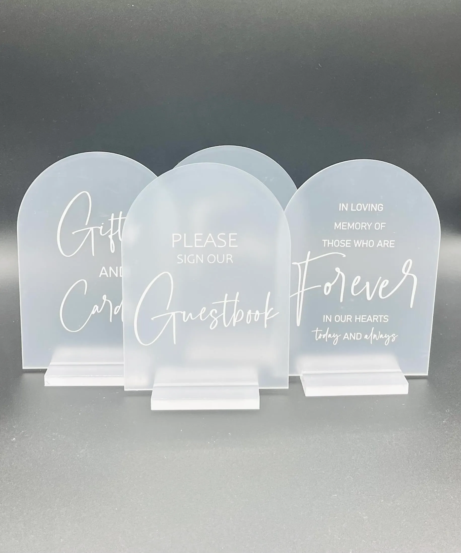 Acrylic Table Signs 
