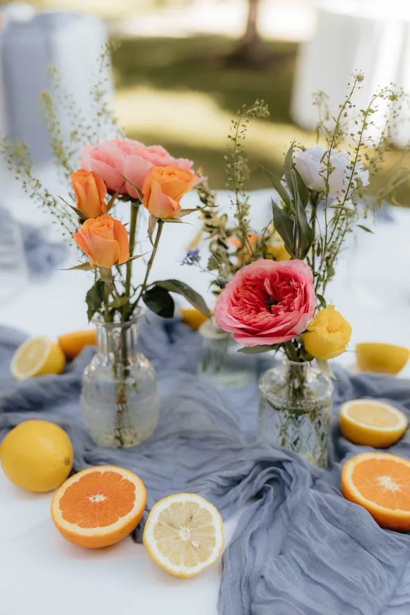 Dusty Blue Cheesecloth Runners - 10ft