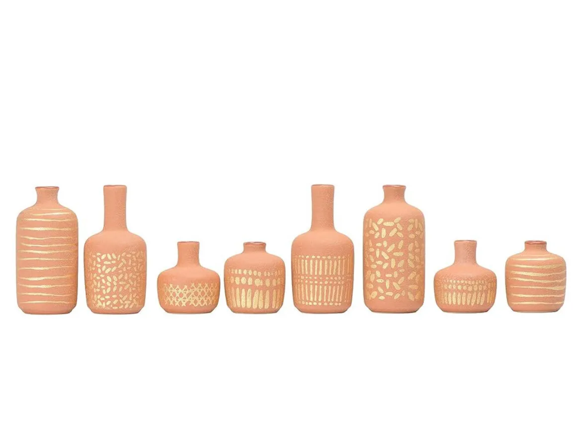 Terracotta Stone Vase (3 inches tall - 5.5 inches tall)