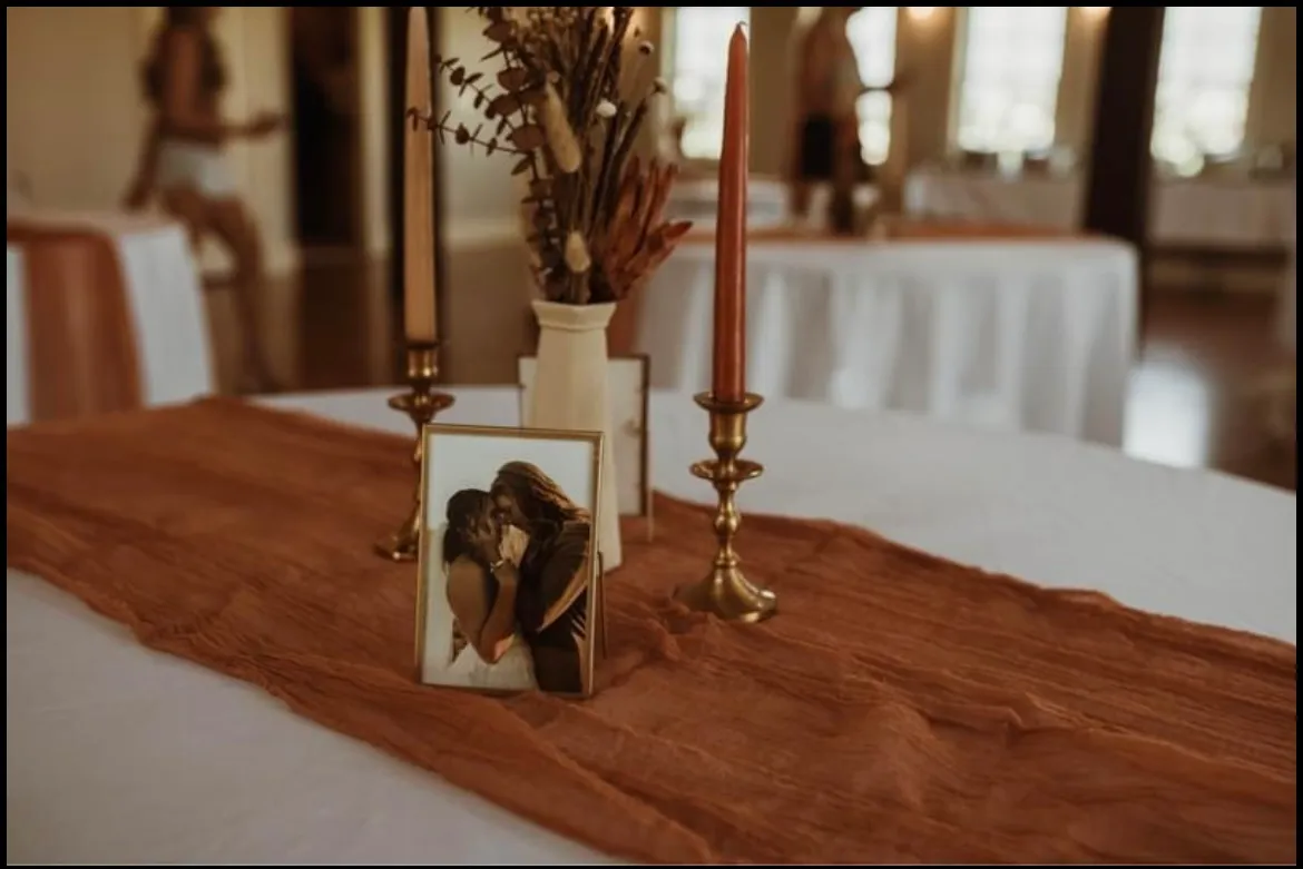 Burnt Orange Cheesecloth Runners - 12 ft.