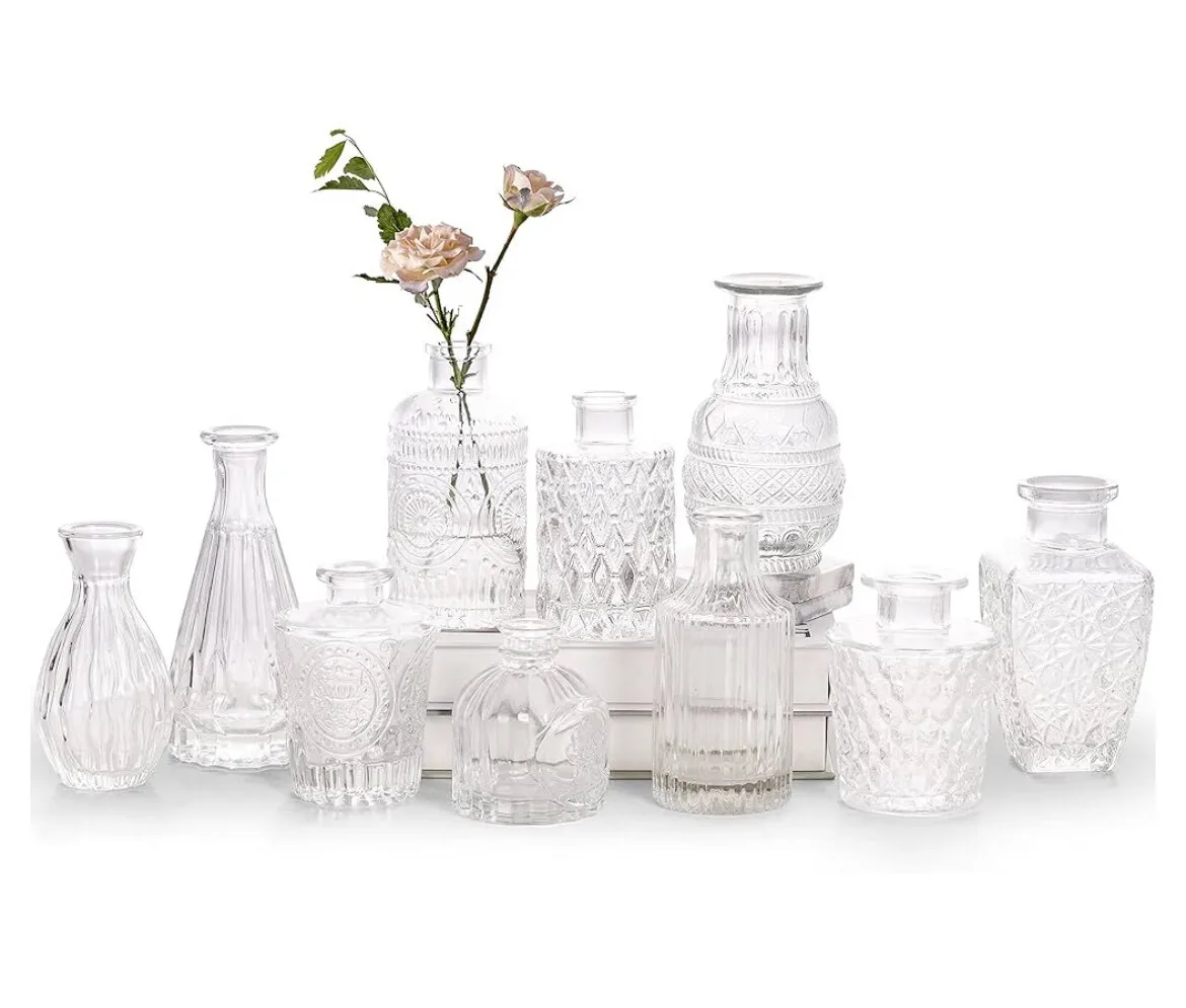 Glass bud vase - 5''-6'' tall