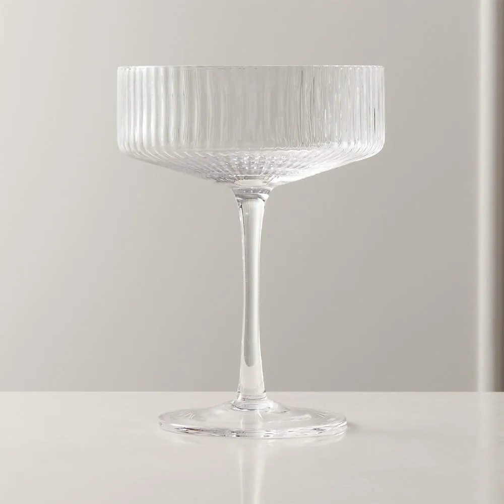 Ribbed Coupe Cocktail Glass
