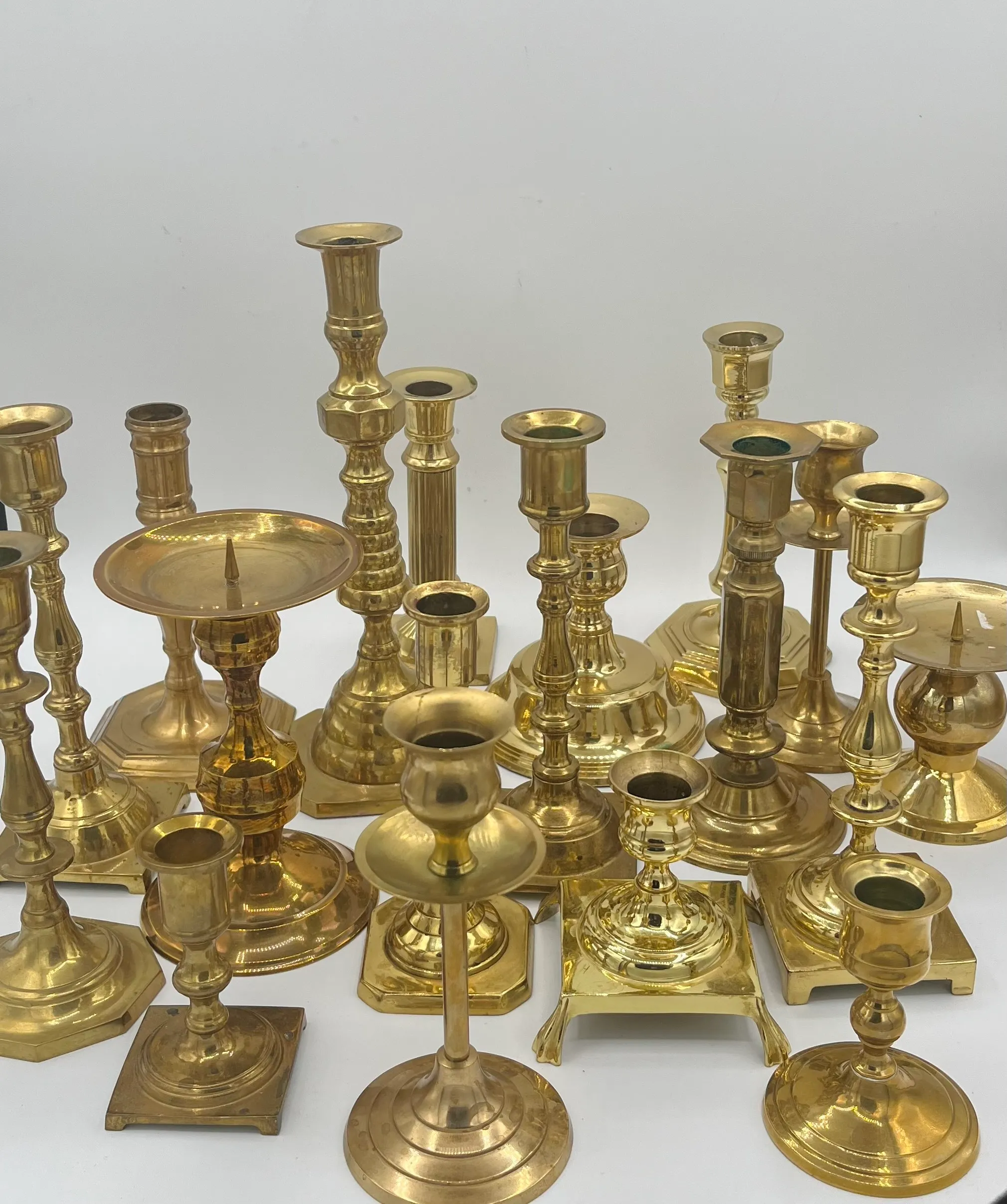 Vintage Style Brass/Gold Candlestick Holders