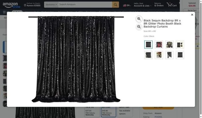 Backdrop — Black Sequin (8x8ft)