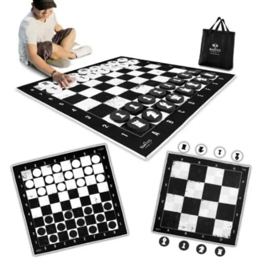 Giant Chess Checkers & Tic Tac Toe