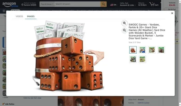 Giant Dice Games (Yardzee & Farkle)