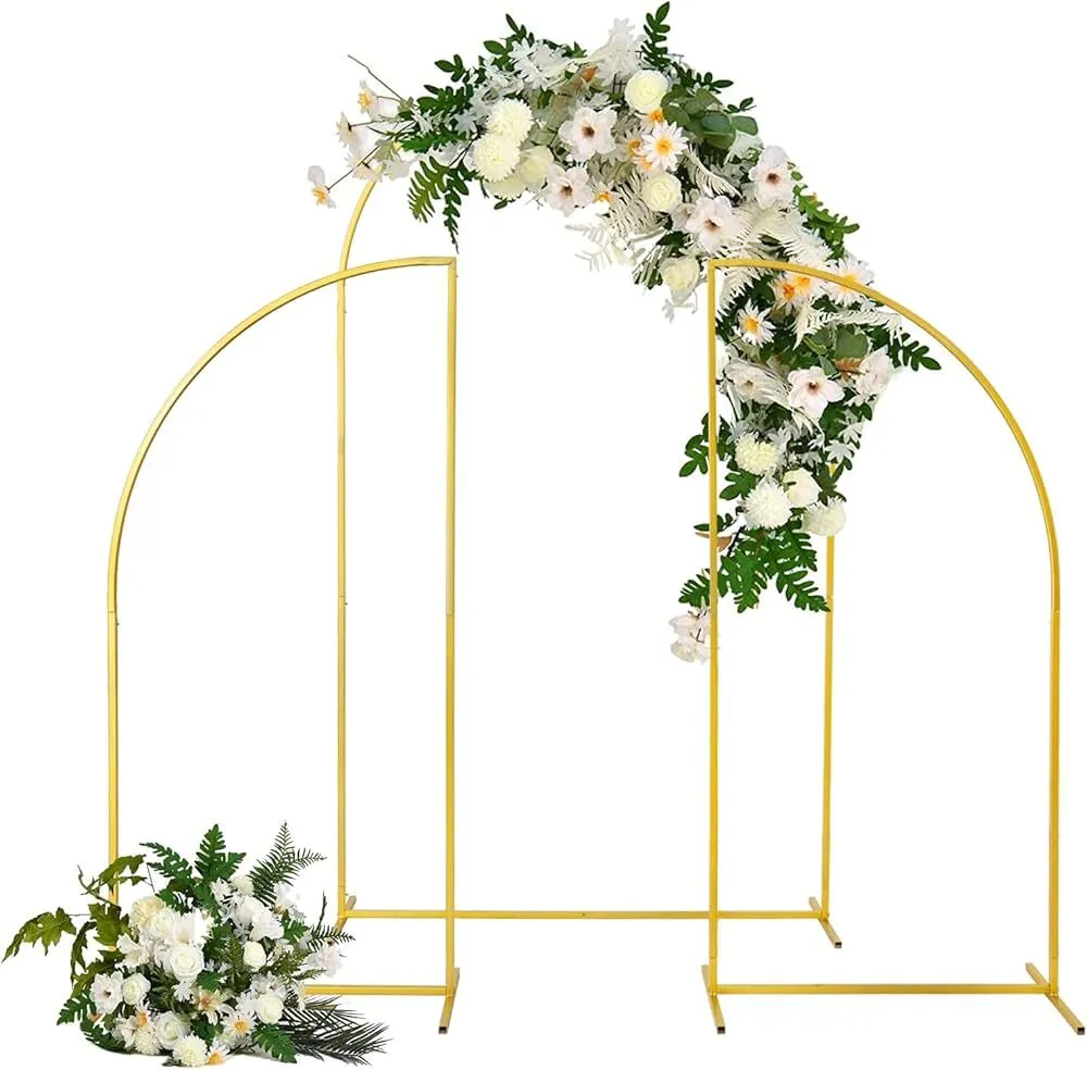 Metal Arch Gold Backdrop Set of 3 - Arched