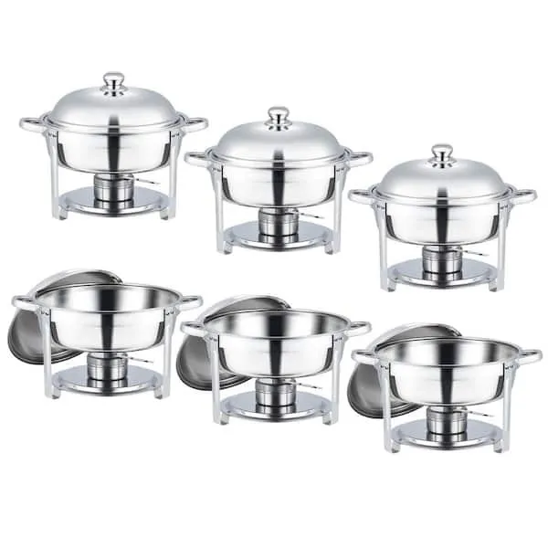 Chafing Dish Buffet - 5Q Stainless Steel Round 