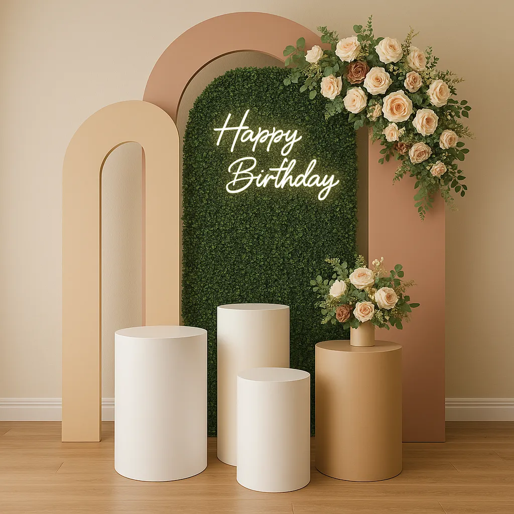 Boxwood Greenery Wall Wood Backdrop (7' x 4')