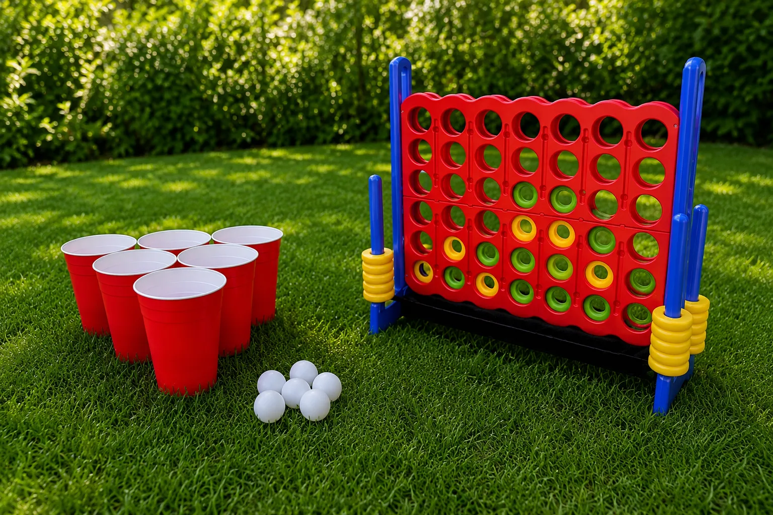 2 Game Bundle- 4 in Row/Yard Pong