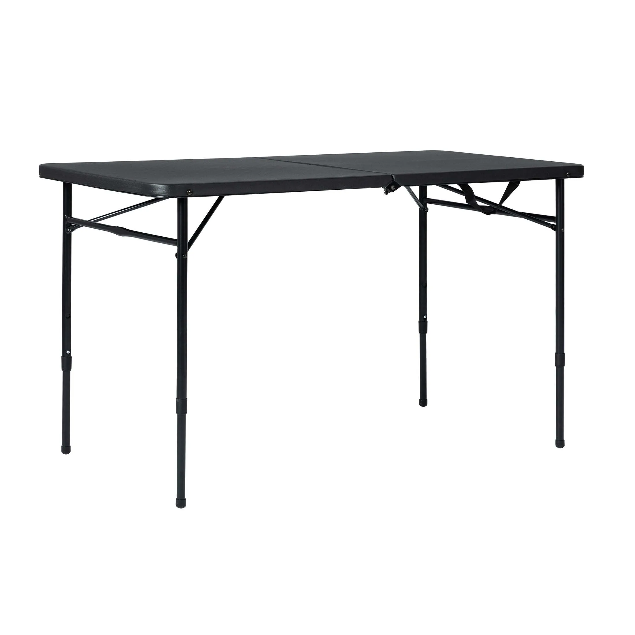 4-Foot Adjustable Folding Table (Black)