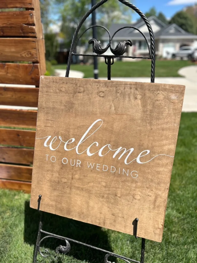 Welcome to our Wedding Wooden Sign