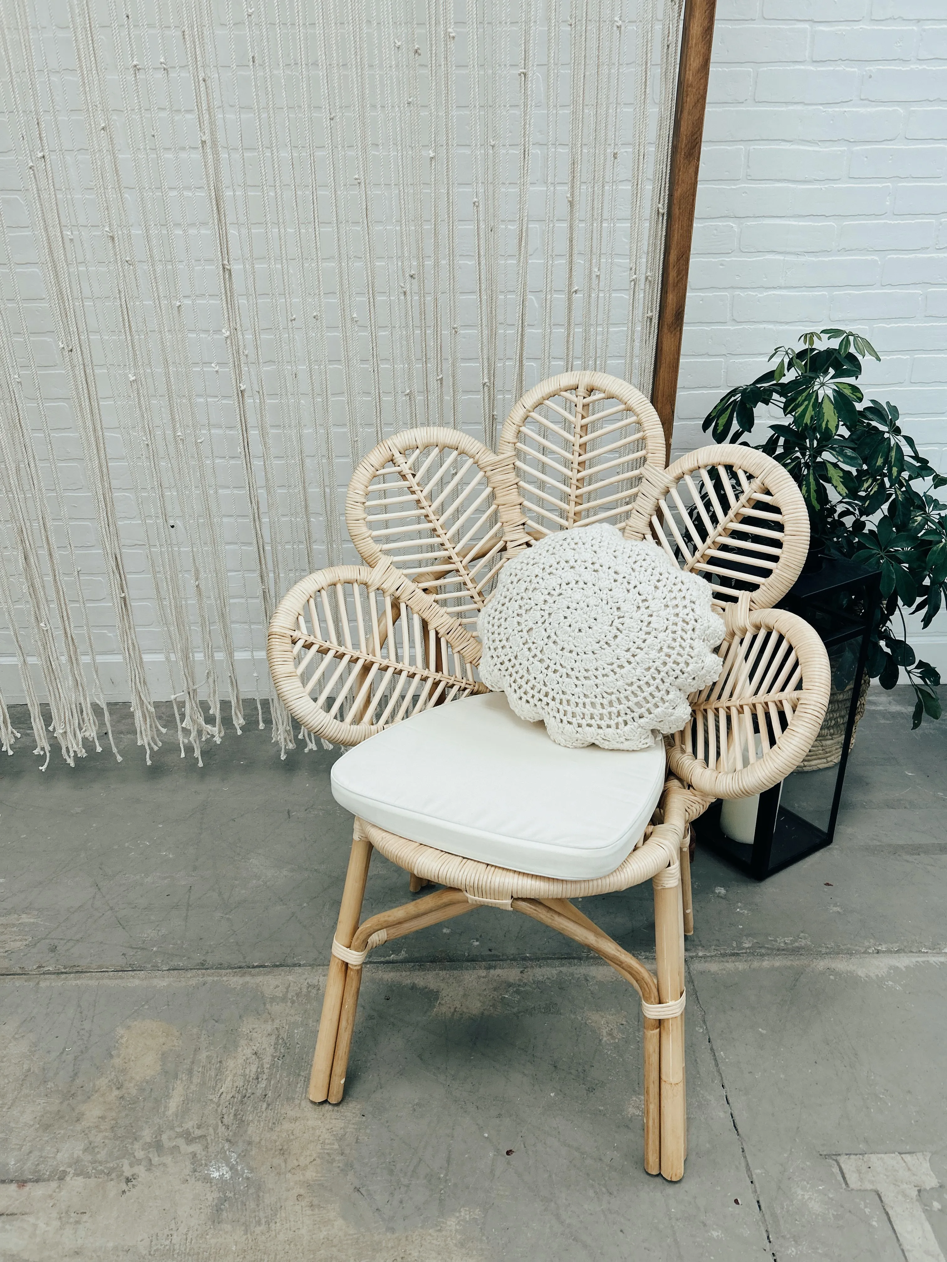 Scalloped Wood Accent Chair