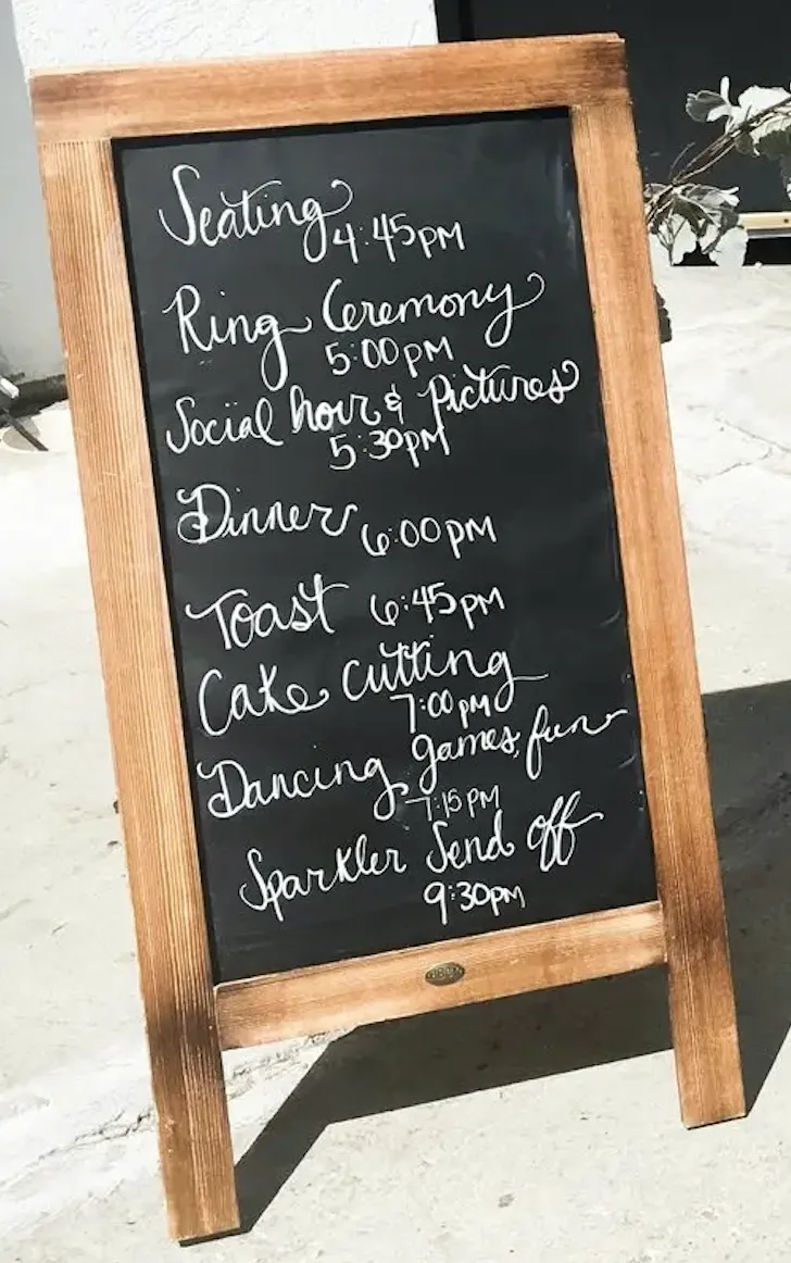 A Frame Wooden Chalk Board