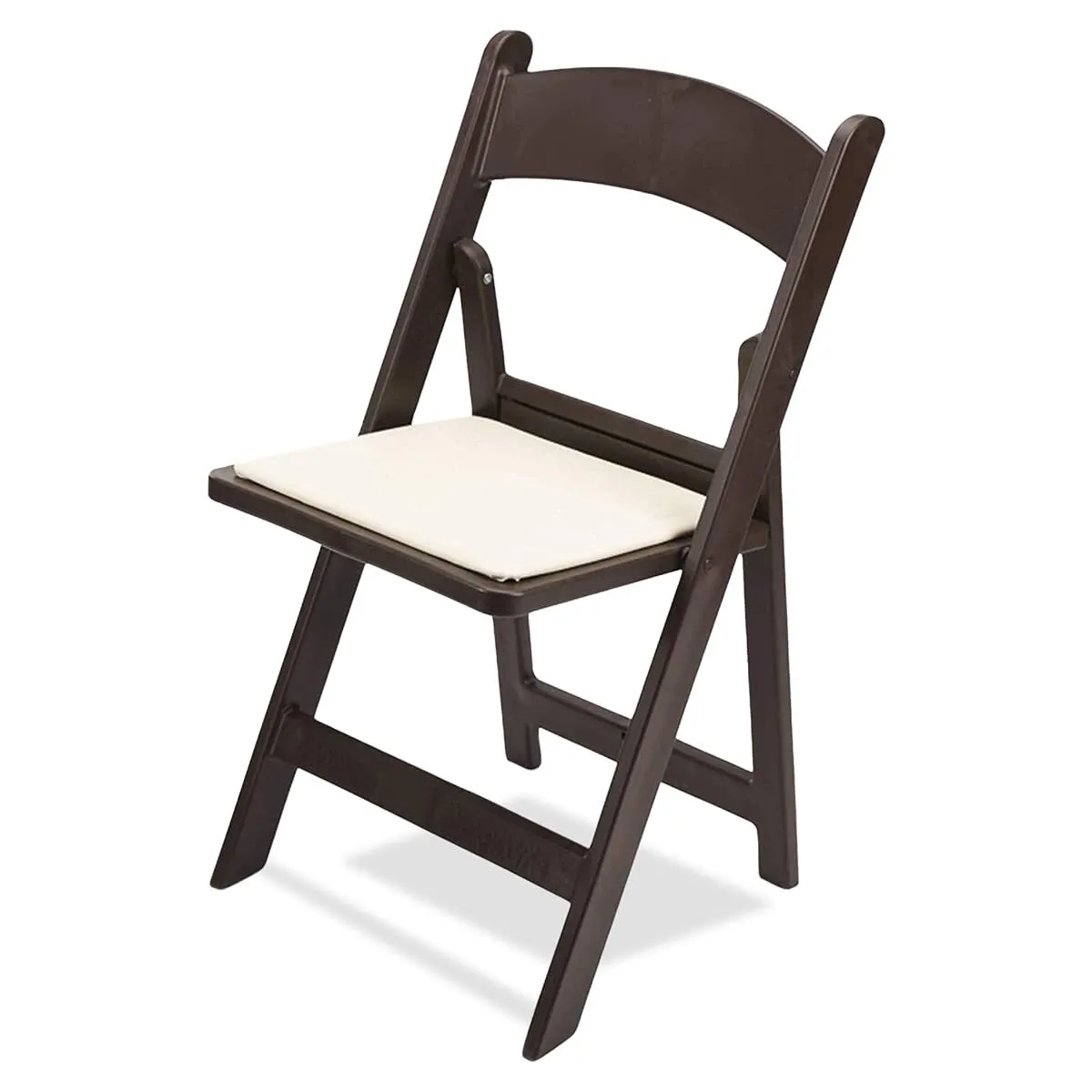 Brown Resin Folding Chair