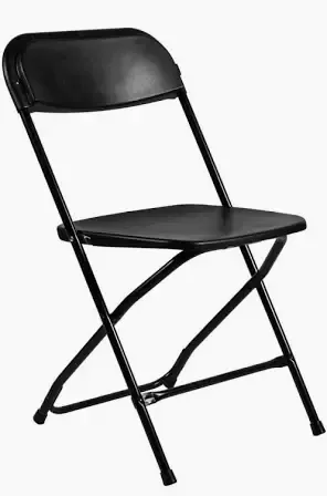 Black Plastic Folding Chair