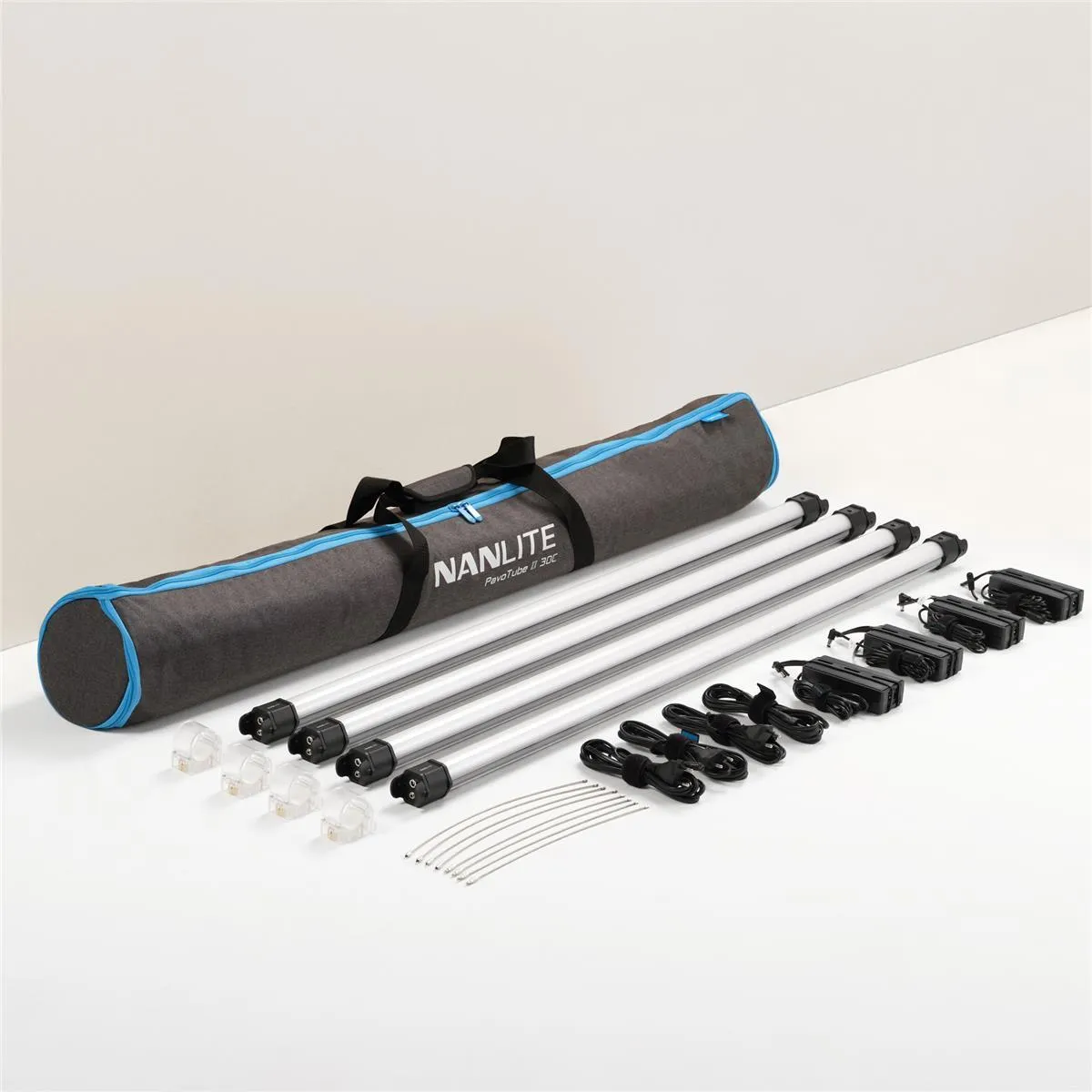 LED Lighting - NanLite PavoTube II 30C 4' 55W RGBWW LED Tube 4-Light Kit