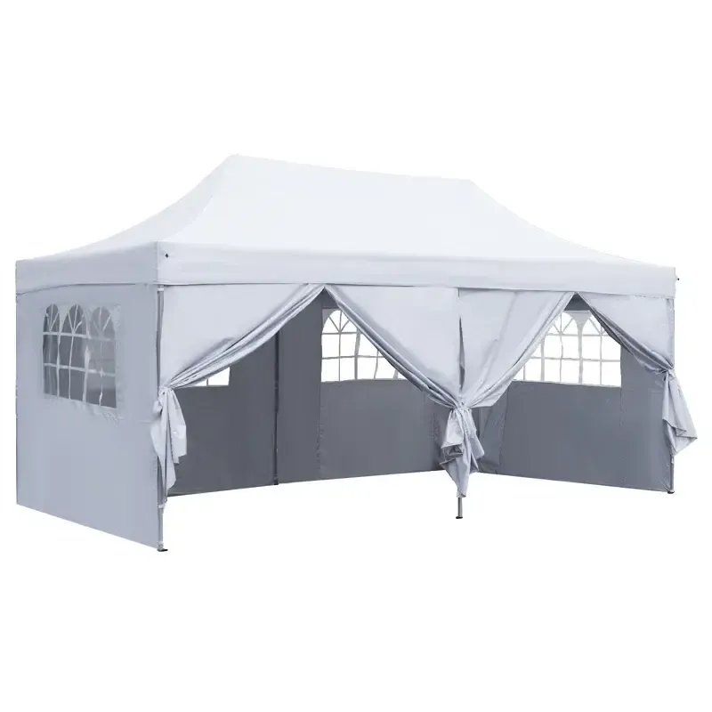 10x20 Pop Up Tent (with Wheeled Bag) - White