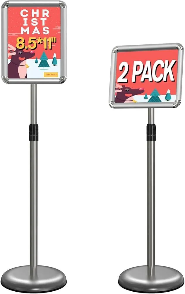 Sign Holder - 8.5x11 Adjustable Sign Stand Poster Holder 