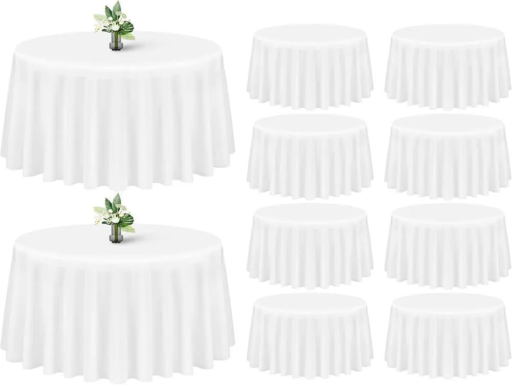 Tablecloth, Round, Polyester, Formal Drop