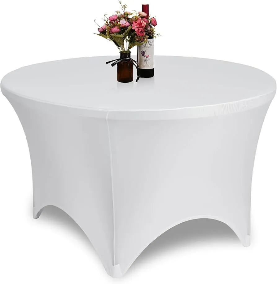 72" Round Spandex Cover (Black/White)
