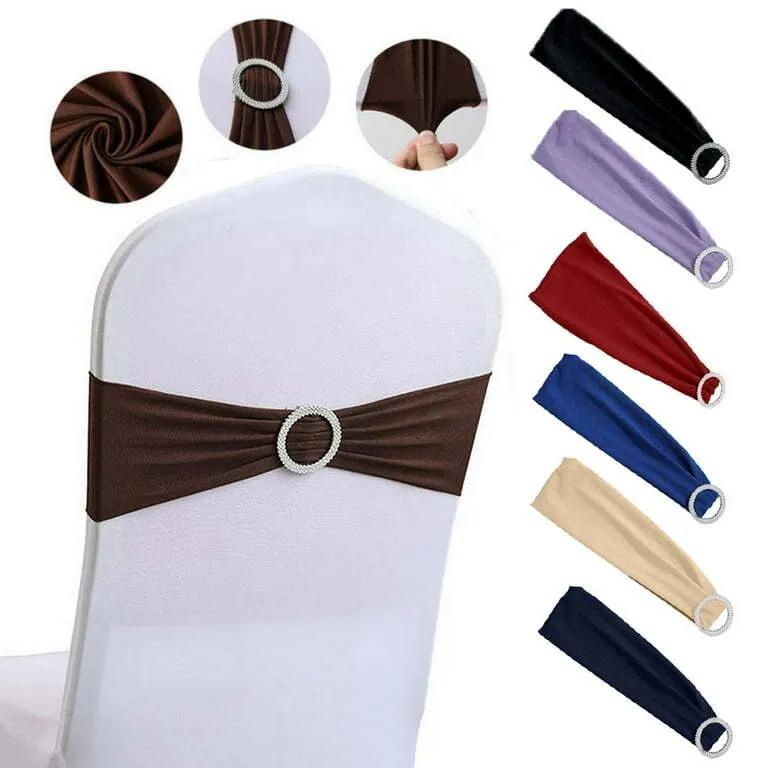 Premium Stretch Chair Cover Band with Buckle Slider