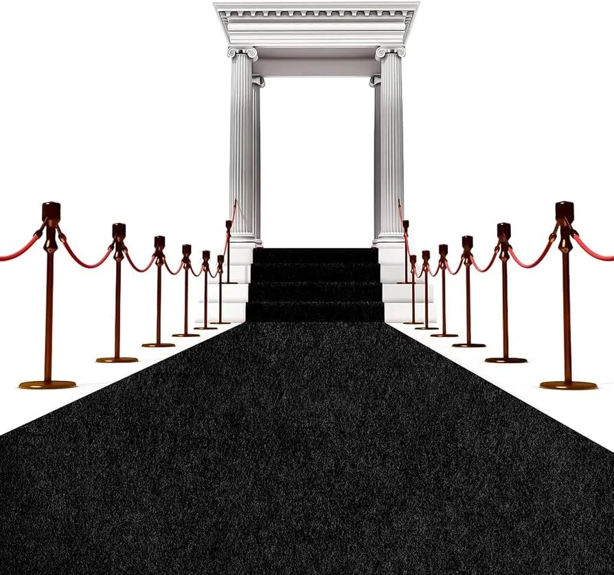 Extra Thick Black Carpet Runner