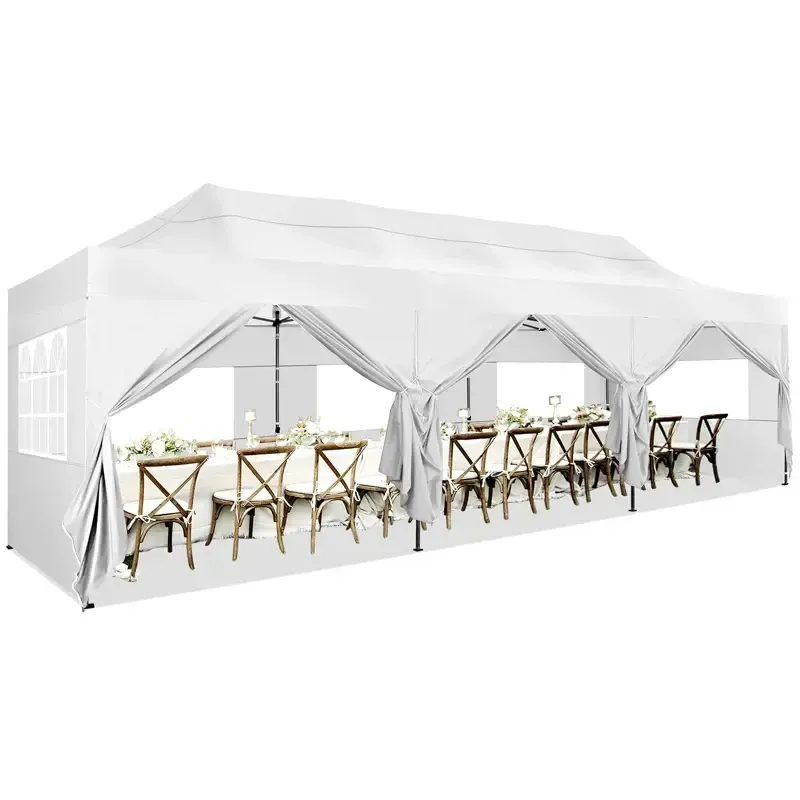 10x30 Pop Up Tent (with Wheeled Bag) - White