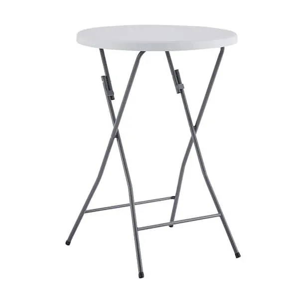 32 in. Round High Top Folding Cocktail Table - Portable Bar Height Table