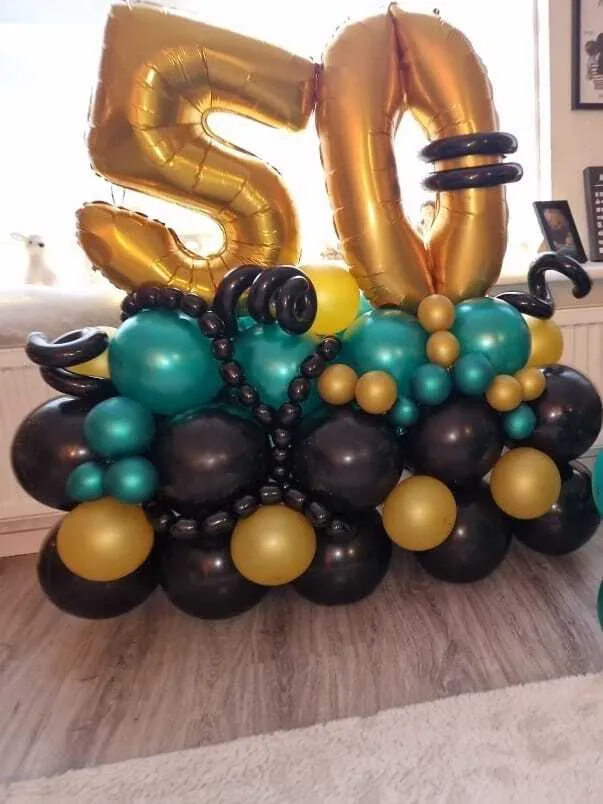 Gronddecoratie met Folieballon Maat XL