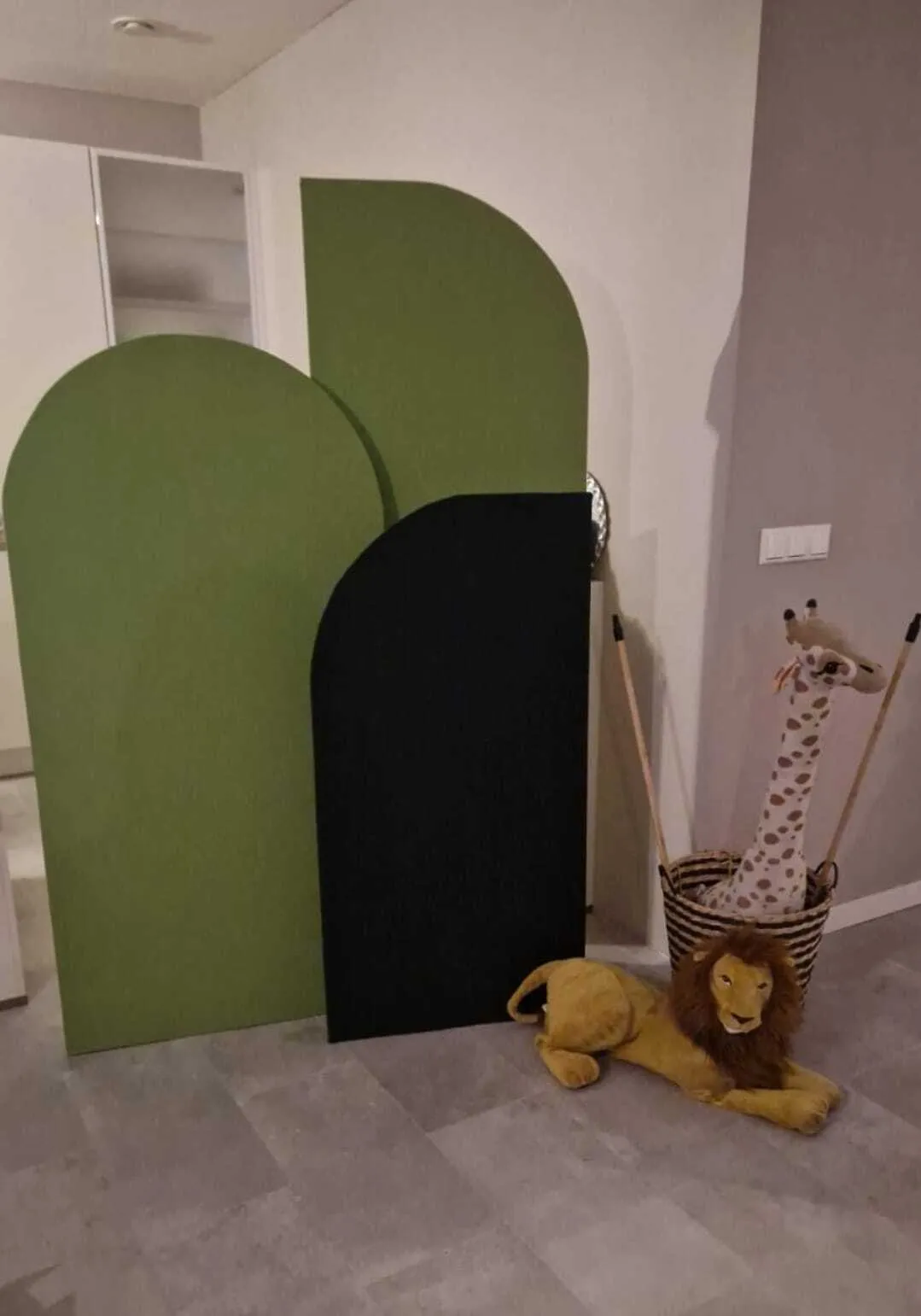 Houten backdrop set (3stuks, kleur op aanvraag)