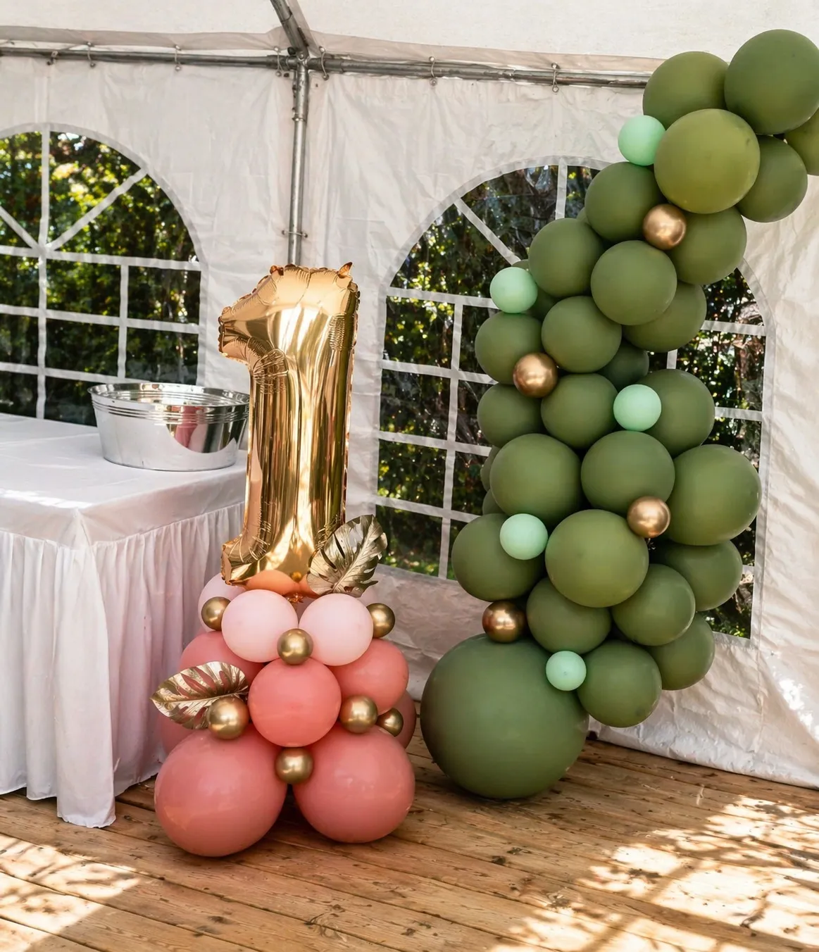 Gronddecoratie met folieballon maat S (100cm)