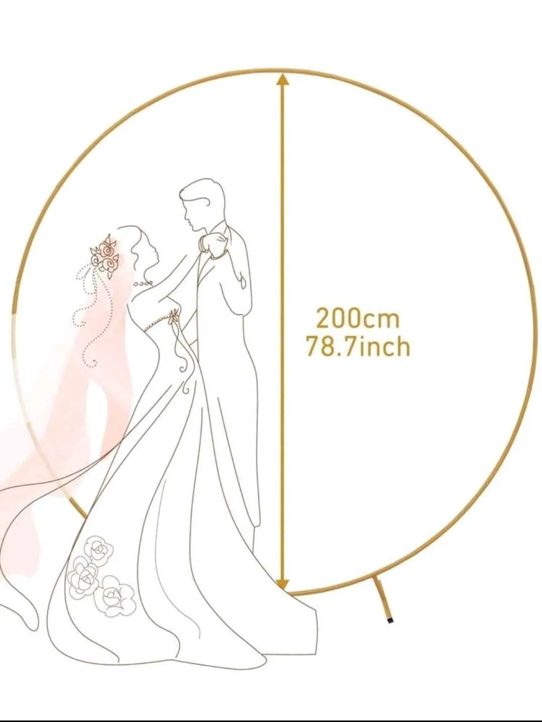 Backdrop Cirkel Goud – 200 cm